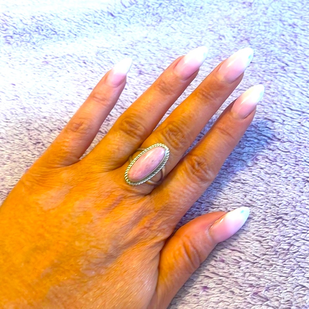 Pink Rhodonite Ring - image 1
